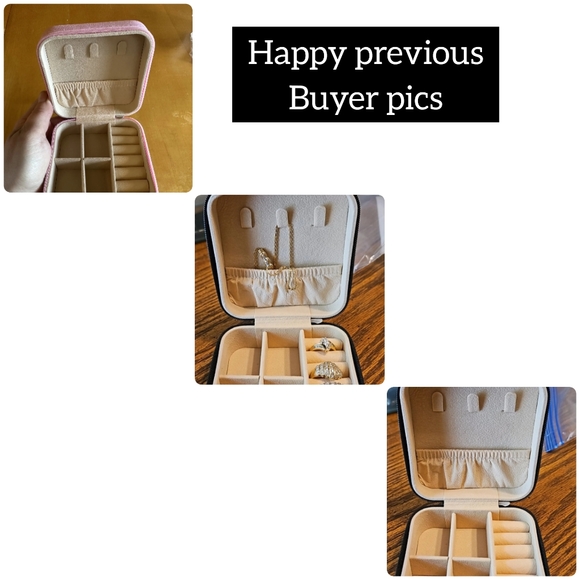 Faux leather jewelry Box Travel Portable Jewelry Organizer Mini Case 2 colors - Picture 10 of 11